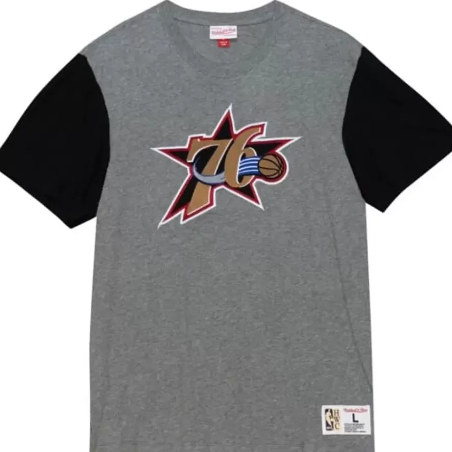 Mitchell & Ness T-Shirts & Tops-Color Blocked S/S Tee Philadelphia 76Ers