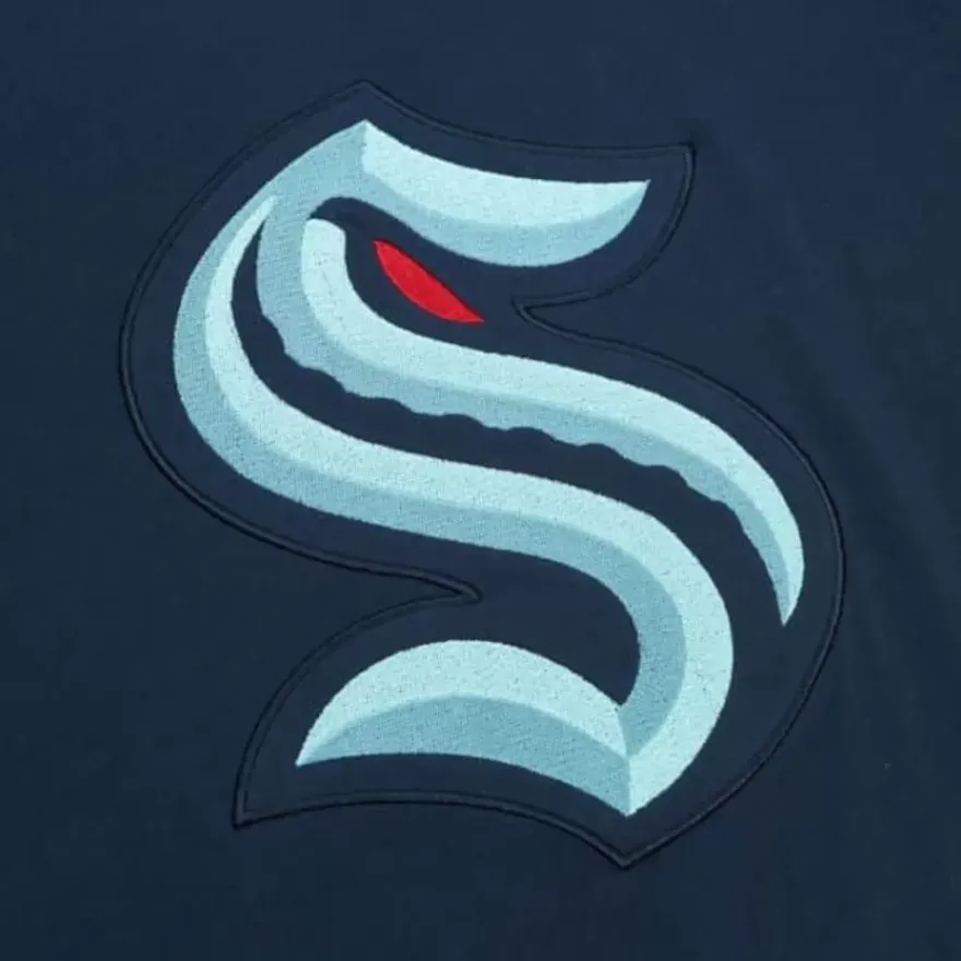 Mitchell & Ness T-Shirts & Tops-Color Blocked Ss Tee Seattle Kraken