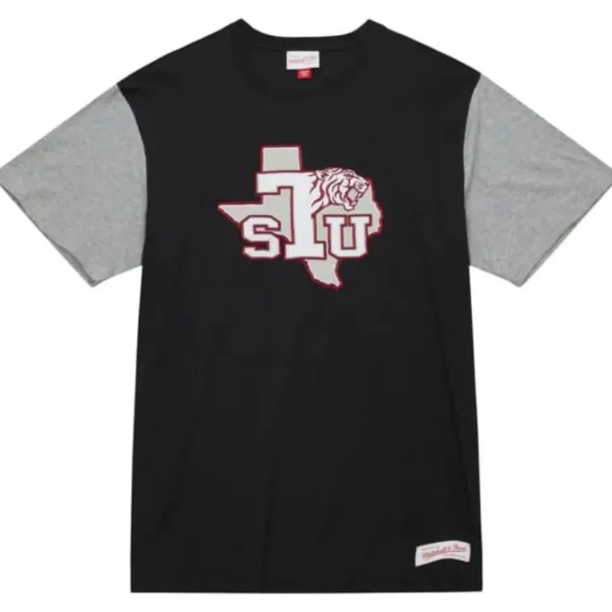 Mitchell & Ness T-Shirts & Tops-Color Blocked Ss Tee Texas Southern University