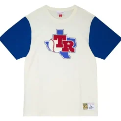Mitchell & Ness T-Shirts & Tops-Color Blocked S/S Tee Texas Rangers