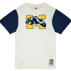Mitchell & Ness T-Shirts & Tops-Color Blocked S/S Tee University Of Michigan