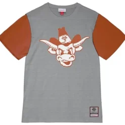 Mitchell & Ness T-Shirts & Tops-Color Blocked S/S Tee University Of Texas At Austin