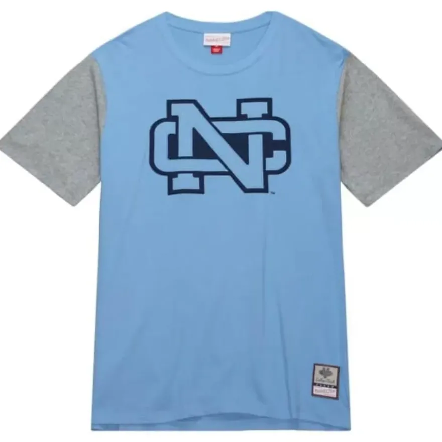 Mitchell & Ness T-Shirts & Tops-Color Blocked Ss Tee University Of North Carolina