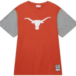 Mitchell & Ness T-Shirts & Tops-Color Blocked Ss Tee University Of Texas At Austin