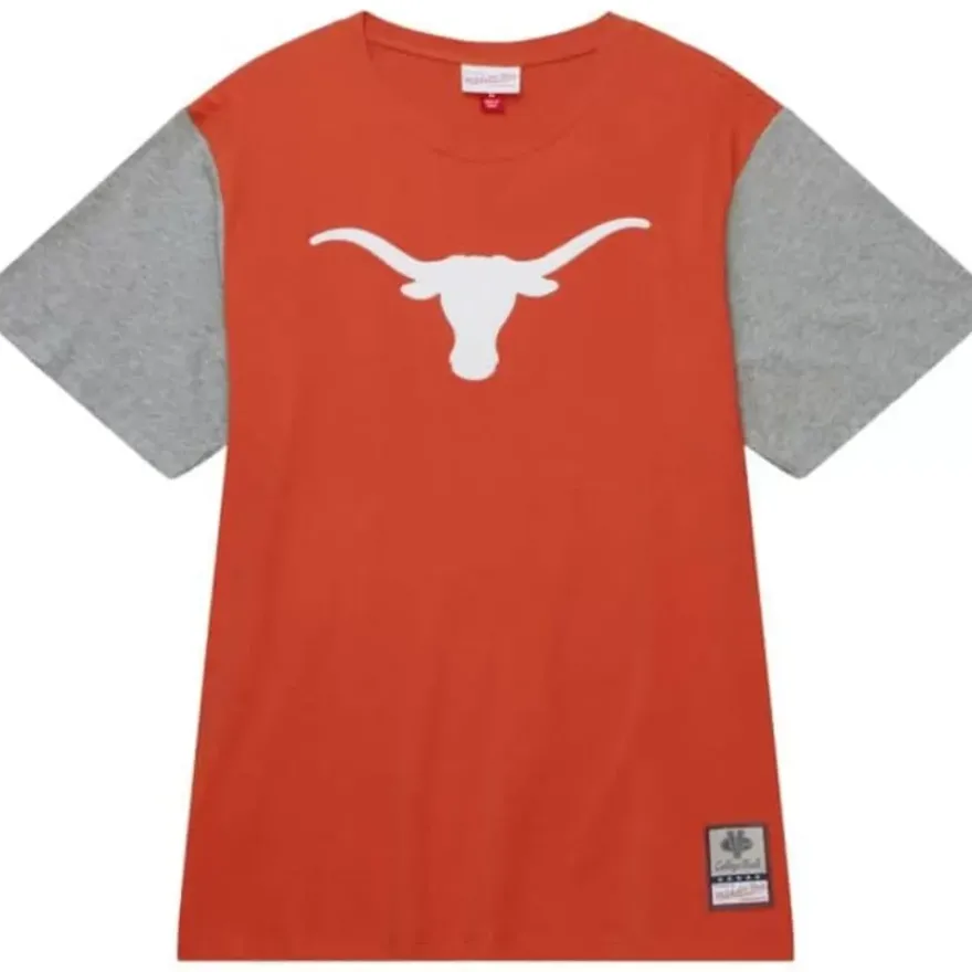 Mitchell & Ness T-Shirts & Tops-Color Blocked Ss Tee University Of Texas At Austin