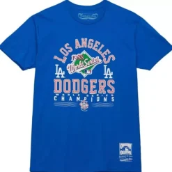 Mitchell & Ness T-Shirts & Tops-Commissioner Tee Los Angeles Dodgers