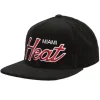 Mitchell & Ness Snapback-Cord Script Snapback Hwc Miami Heat
