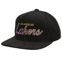 Mitchell & Ness Snapback-Cord Script Snapback Hwc Los Angeles Lakers