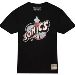 Mitchell & Ness T-Shirts & Tops-Cracked Cement Tee Seattle Supersonics