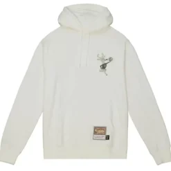 Mitchell & Ness Hoodies & Sweatshirts-Cream Hoodie Milwaukee Bucks