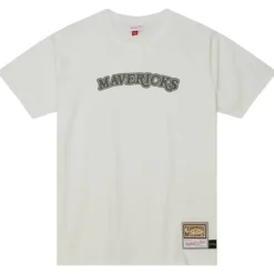 Mitchell & Ness T-Shirts & Tops-Cream Ss Tee Dallas Mavericks