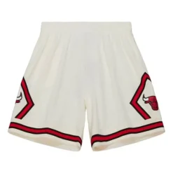 Mitchell & Ness Shorts-Cream Swingman Shorts Chicago Bulls 1997