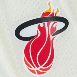 Mitchell & Ness Shorts-Cream Swingman Shorts Miami Heat 1996