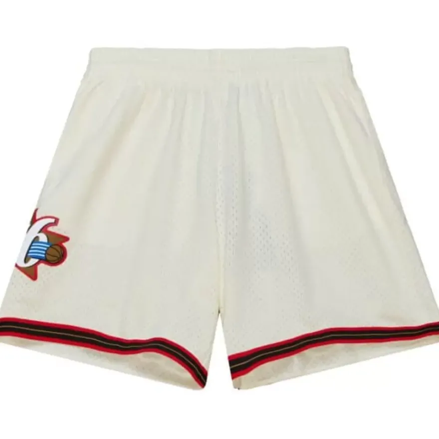 Mitchell & Ness Shorts-Cream Swingman Shorts Philadelphia 76Ers 2000