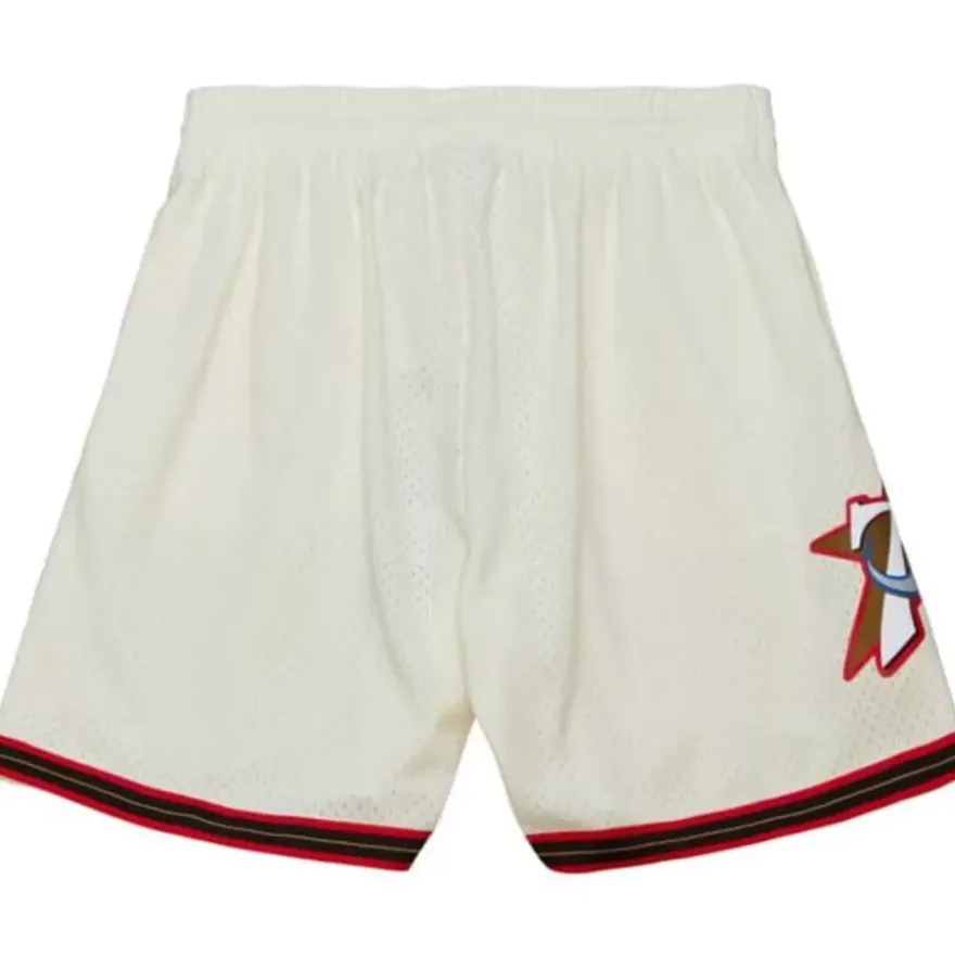 Mitchell & Ness Shorts-Cream Swingman Shorts Philadelphia 76Ers 2000