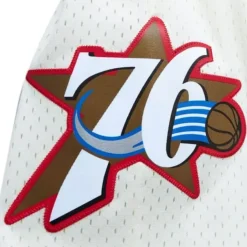 Mitchell & Ness Shorts-Cream Swingman Shorts Philadelphia 76Ers 2000