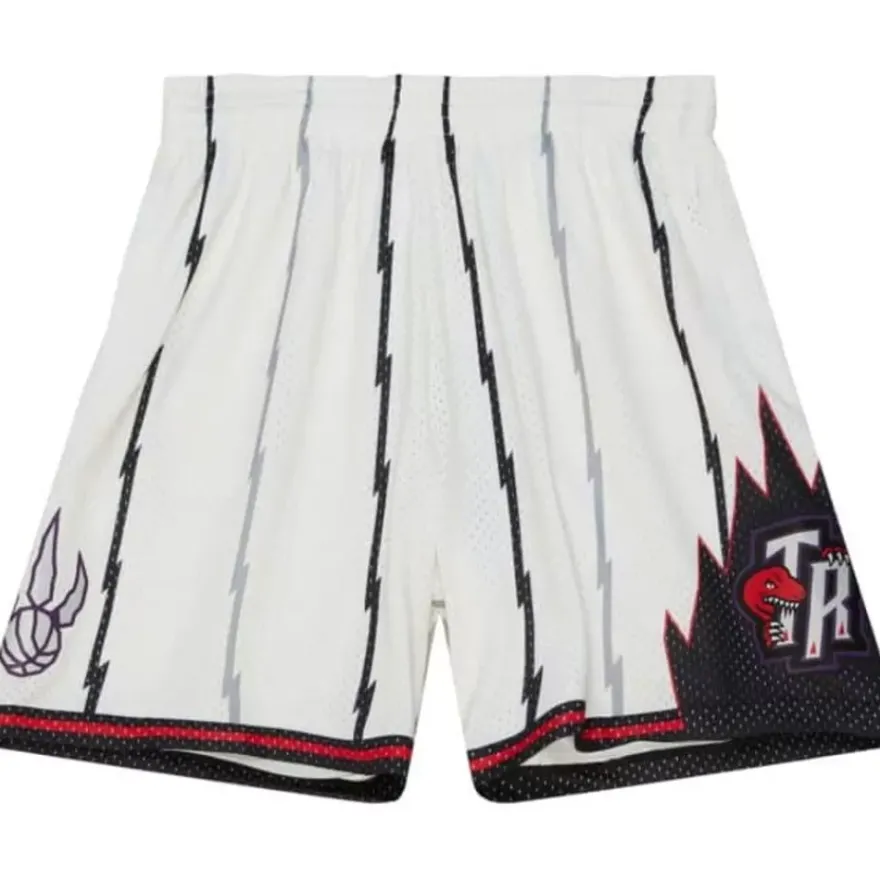 Mitchell & Ness Shorts-Cream Swingman Shorts Toronto Raptors 1998