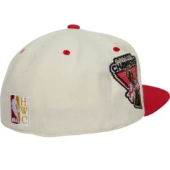 Mitchell & Ness Fitted-Cream Team Fitted Hwc Hat Miami Heat