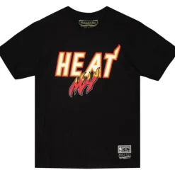 Mitchell & Ness T-Shirts & Tops-Cream Tee Miami Heat