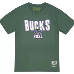 Mitchell & Ness T-Shirts & Tops-Cream Tee Milwaukee Bucks
