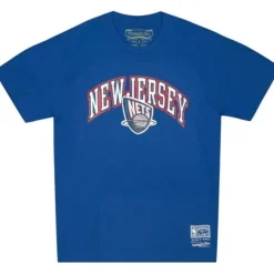 Mitchell & Ness T-Shirts & Tops-Cream Tee New Jersey Nets