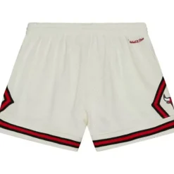 Mitchell & Ness Shorts-Cream Unisex Jump Shot Shorts Chicago Bulls 1997-98