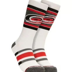 Mitchell & Ness Accessories-Cross Bar Crew Socks Carolina Hurricanes