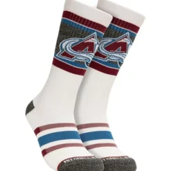 Mitchell & Ness Accessories-Cross Bar Crew Socks Colorado Avalanche