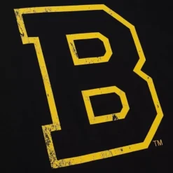 Mitchell & Ness T-Shirts & Tops-Distressed Basic Logo 1 Tee Boston Bruins