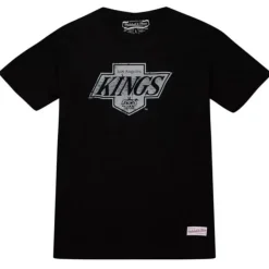 Mitchell & Ness T-Shirts & Tops-Distressed Basic Logo Tee Los Angeles Kings