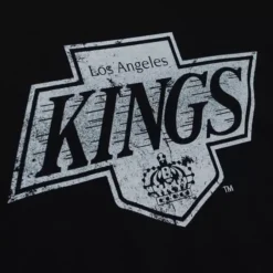 Mitchell & Ness T-Shirts & Tops-Distressed Basic Logo Tee Los Angeles Kings