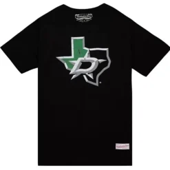 Mitchell & Ness T-Shirts & Tops-Distressed Basic Logo Tee Dallas Stars