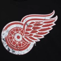Mitchell & Ness T-Shirts & Tops-Distressed Basic Logo Tee Detroit Red Wings
