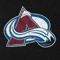 Mitchell & Ness Hoodies & Sweatshirts-Distressed Logo Hoody Colorado Avalanche