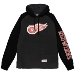 Mitchell & Ness Hoodies & Sweatshirts-Distressed Logo Hoody Detroit Red Wings