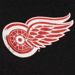 Mitchell & Ness Hoodies & Sweatshirts-Distressed Logo Hoody Detroit Red Wings