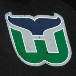 Mitchell & Ness Hoodies & Sweatshirts-Distressed Logo Hoody Hartford Whalers