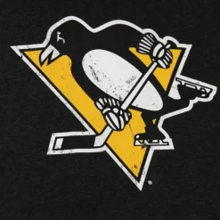 Mitchell & Ness Hoodies & Sweatshirts-Distressed Logo Hoody Pittsburgh Penguins