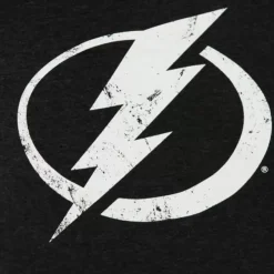 Mitchell & Ness Hoodies & Sweatshirts-Distressed Logo Hoody Tampa Bay Lightning
