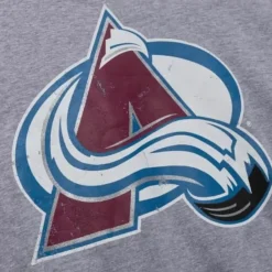 Mitchell & Ness T-Shirts & Tops-Distressed Logo Ls Tee Colorado Avalanche