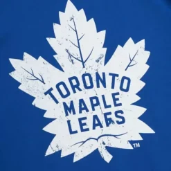 Mitchell & Ness T-Shirts & Tops-Distressed Logo Ls Tee Toronto Maple Leafs