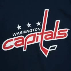 Mitchell & Ness T-Shirts & Tops-Distressed Logo Ls Tee Washington Capitals