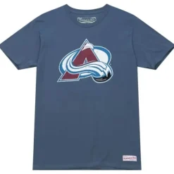 Mitchell & Ness T-Shirts & Tops-Distressed Logo Tee Colorado Avalanche