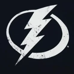 Mitchell & Ness T-Shirts & Tops-Distressed Logo Tee Tampa Bay Lightning