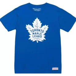 Mitchell & Ness T-Shirts & Tops-Distressed Logo Tee Toronto Maple Leafs