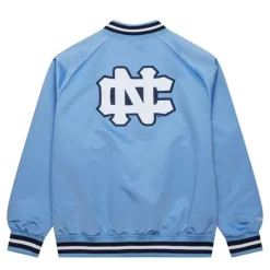 Mitchell & Ness Jackets & Outerwear-Double Clutch Lightweight Satin Jacket University Of North Carolina