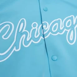 Mitchell & Ness Jackets & Outerwear-Double Clutch Lightweight Satin Jacket Chicago Bulls