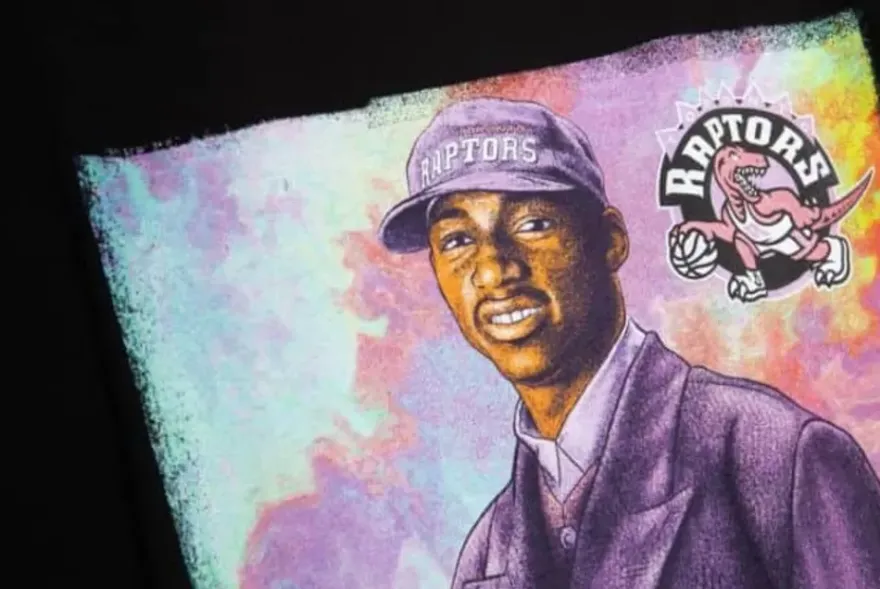 Mitchell & Ness T-Shirts & Tops-Draft Day Colorwash Tee Toronto Raptors Tracy Mcgrady