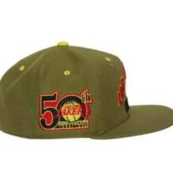 Mitchell & Ness Fitted-Dusty Olive Fitted Hwc Los Angeles Lakers