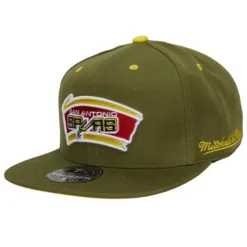 Mitchell & Ness Fitted-Dusty Olive Fitted Hwc San Antonio Spurs